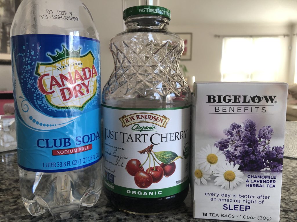 Picture of Chamomile-Lavender Tea, Tart Cherry Juice and Club Soda